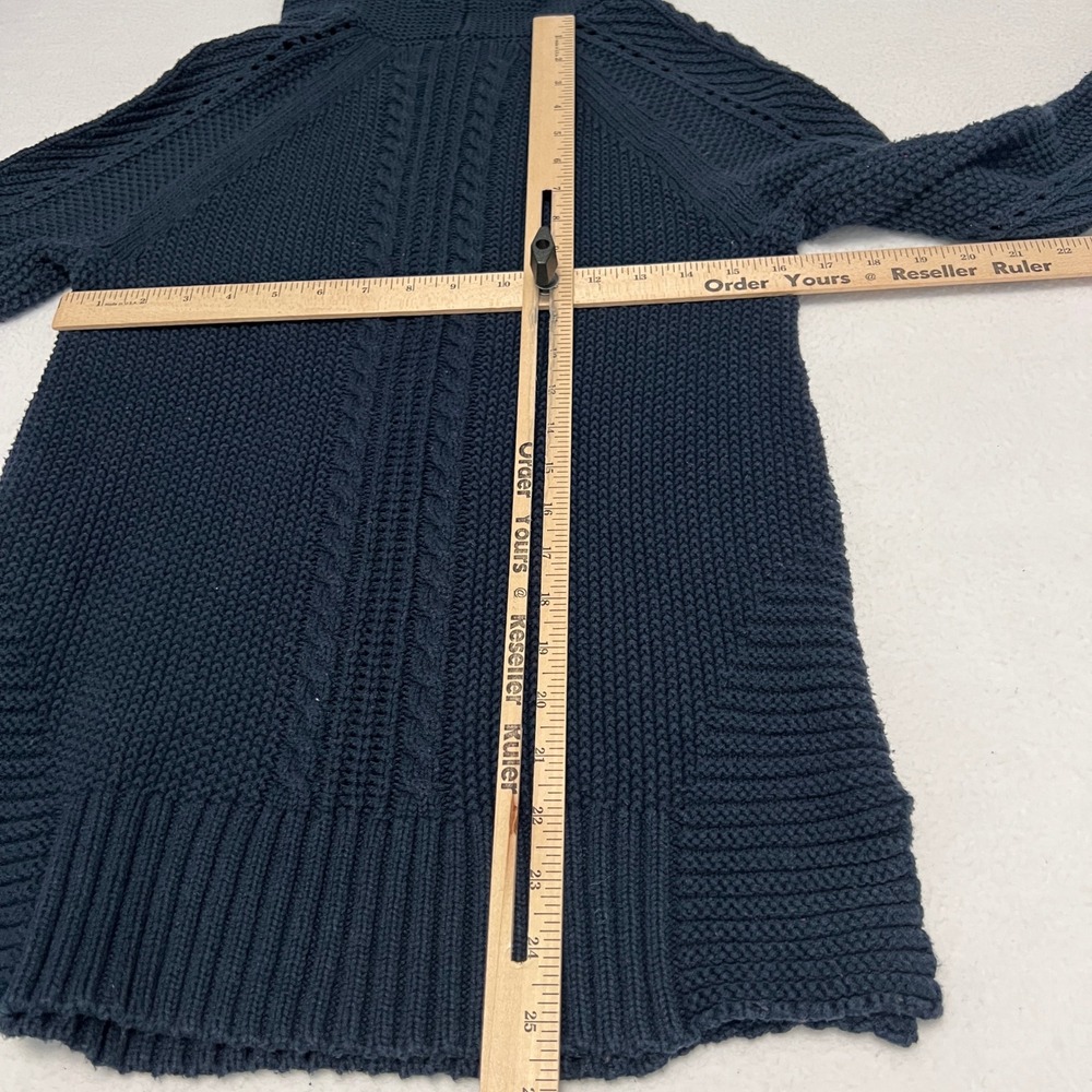 Cabi Cable Knit Sweater Women XS Navy Blue Cowl Neck Pullover 3168 - Picture 8 of 12